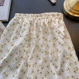 6 Colors High Waist Skirts Women Simple Vintage Floral French Style New Summer Sweet Leisure Streetwear Popular Faldas H