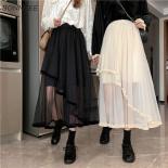  Fashion Asymmetric Skirt  Asymmetrical Skirt High Waist  Skirts Women Solid  