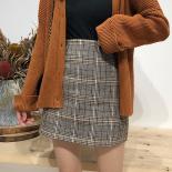 Skirts Women Plaid School Students Retro Mini High Waist Leisure Trendy Womens Skirt Zipper Autumn Harajuku Kwaii Female