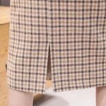 Skirts Women Vintage Plaid A Line Slim All Match  Style High Waist Harajuku Streetwear Womens Mini Skirt Students Chic N