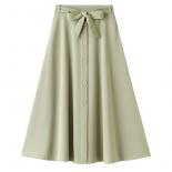 חצאיות מידי בסיסיות לנשים עם חזה יחיד בסגנון harajuku קשת מותן גבוהה קשורה זורמת חצאית נדנדה קו 2023 אביב k40