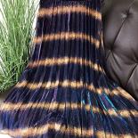 Women's Elegant Hot Stamping Stripes Long Skirts High Waist Ambilight Gradient Pleated Flowy Mesh Aline Skirt 2022 Summe