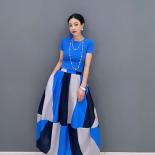 Qing Mo 2023 Summer New Casual Color Matching Loose Half Skirt Fashion Women's Wear Personalized Spliced Girl Skirt Zy17