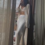 Clacive Casual White Satin Women's Skirt 2023 Fashion Loose High Waist Maxi Skirts Elegant Simple Slik Faldas Female Clo