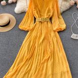 Yellow Chiffon Polka Dot Dress  Blue Polka Dots Dress Vintage  Autumn Vintage  