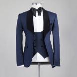 White Groom Tuxedo For Wedding 3 Piece Men Suits Jacket Waistcoat With Pants 3 Piece Male Fashion Costume Formal Design 