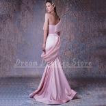 Chic One Off The Shoulder Evening Dress Elegant Pleat Mermaid فستان سهرة With Belt Open Back Zipper Gowns For W