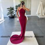 Charming Black High Slit Prom Gowns 2023 Halter Fashion Evening Dresses For Women Dress New Arrived Jersey Vestidos De F