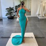 Charming Black High Slit Prom Gowns 2023 Halter Fashion Evening Dresses For Women Dress New Arrived Jersey Vestidos De F