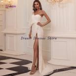 Dream High Slit Sequin Burgundy Evening Dresses Sheath Sleeveless Court Train Prom Dress 2023 New Summer Vestidos De Fie