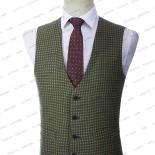 2023 Green Men Suit 3 Pieces Single Breasted Peaked Lapel  Formal Slim Fit Business Tuxedos Wedding Prom Party Coat Vest