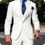 Classy Wedding Tuxedos Suits Slim Fit Bridegroom For Men 3 Pieces Groomsmen Suit Male Cheap Formal Business (jacket+vest