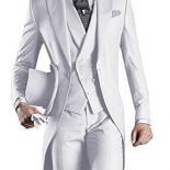 Estilo de caballero italiano boda hombre abrigo de cola larga novio graduación esmoquin trajes formales para hombre Terno Mascul