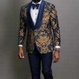 Wedding Men Suit Blue Costumes  Costume Mens Wedding 3pieces  African Groom Suit  Suits  