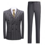 (customized Sizes)  Green Double Breasted Striped Gentleman Suit  High End Tailored Elegance  3 Styles,fits Big And Tall