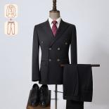 Double Breasted Striped Gentleman Suit  High End Tailored Elegance  3 Styles,fits Big And Tall Mens