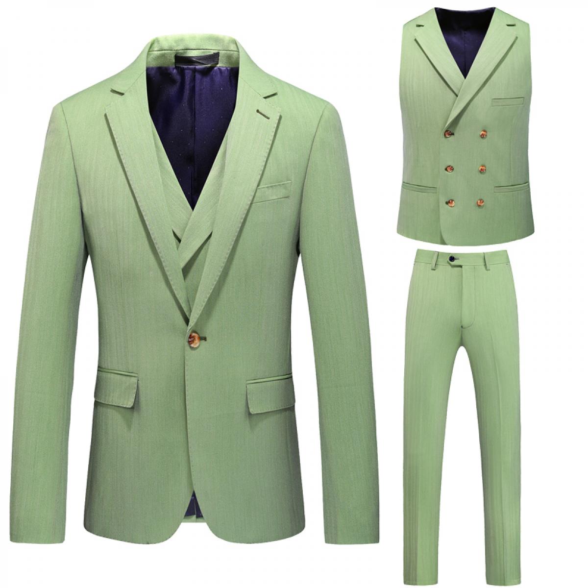 (blazer+pants+waistcoat) 2023 New Men's Suits 3 Pieces Set Men Business Casual Wedding Party Male Blazer Fashion Slim Fi