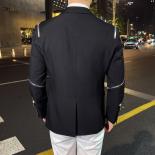 Men Spring High Quality Business Suit Men's Zipper Design Slim Fit Hip Hop Style Casual Tuxedo Man Fashion Blazers Jacke