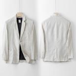 Men's British Style Linen Suit Jacket   Casual, Loose Fit Blazer In Natural Linen With 4 Color Options  Broad Shoulder E
