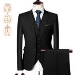Fitṡ Genuine Blazer+vest+pants,men's Business Casual Suit For Weddings, Big Size And Tall,slim Fit Waistcoat Dress Tro
