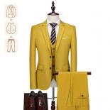 Fitṡ Genuine Blazer+vest+pants,men's Business Casual Suit For Weddings, Big Size And Tall,slim Fit Waistcoat Dress Tro