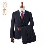 (customized Sizes) British Striped Highend Suit For Men's Business Formal Dress, Wedding, And Groom, Slimfit Coat Vest &