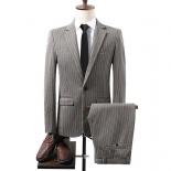 Blazer&pants Set,men's Slim Fit Casual Striped Men's Suit ,traje Caballero Hombre Vestir , Costume Mariage Homme
