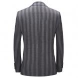 (customized Sizes) Gray Doublebreasted Striped Gentleman Suit Highend Tailored Elegance 3 Styles,fits Big And Tall Mens 