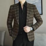 Mens Blazers 2023 New Leisure Suits For Men Fashion Slim Fitting Suit Single Western Coat Big Size And Tall Mens Suits