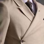 Original Design Apricot Twopiece Suits For Men For Formal Occasions,weddings Elegant Blazers Evening Dress(customized Si