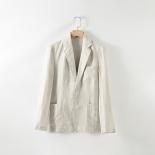 New Fashion Men's Linen Blazer   Lightweight, Loose Fit, Ultra Thin Jacket   98% Linen For Comfort And Breathability