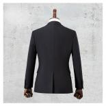 (customized Sizes) British Black/blue Highend Business Formal Dress Suit For Men's Slimfit Groom Wedding Attire  Suits