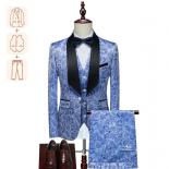 Sizes M 6xl, Sophisticated Men's Wedding Dress Three Piece Set: Jacquard Fabric, Ideal For Host/mc/best Man,shawl Collar