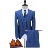 2023 Men's Three Piece Suit Set, High End Coat, Trousers, And Waistcoat, Fashionable Business Formal Wear, Perfect For W