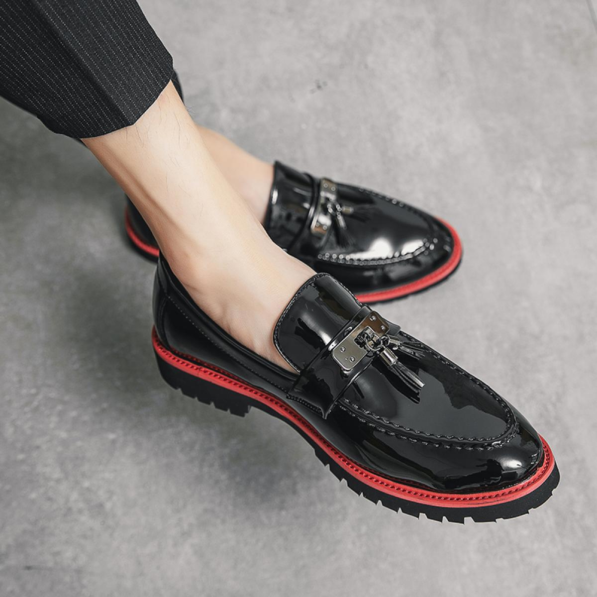 Mocasines charol hombre top