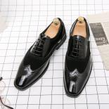 New Block Men Shoes Lace Up Low Heel Oxford Shoes Mixed Colors Business Handmade Formal Shoes For Men Size 38 48 Free Sh