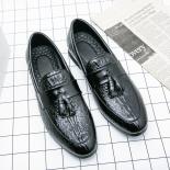 New Loafers Shoes Men Black Brown Round Toe Tassel Handmade Classic Business Casual Shoes Men Shoes Size 38 48 Free Ship