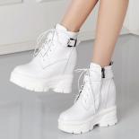 أبيض أسود منصة أحذية بيضاء أحذية عالية الكعب أسافين أسود أبيض الدانتيل الأحذية النسائية