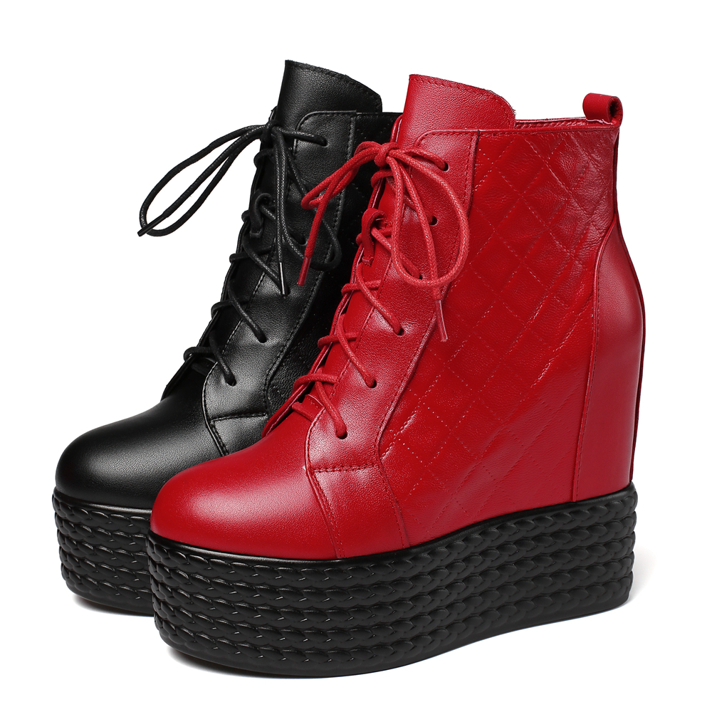 Botines on sale rojos plataforma