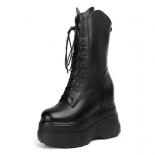 Boot Women Punk Rock Shoes Lace Platform Boots  High Heels Wedges Punk Boots  Women's Boots  