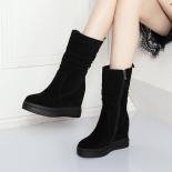 Genuine Leather Boots Woman Winter  Women's Winter Wedge Winter Boots  Autumn  
