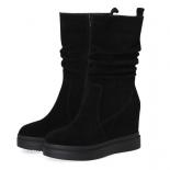 Genuine Leather Boots Woman Winter  Women's Winter Wedge Winter Boots  Autumn  