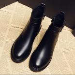 Womens Luxury Fashion Chelsea Boots Black Tide Genuine Leather Shoes Ladies Cowboy Autumn Winter Boot Elegant Ankle Bota