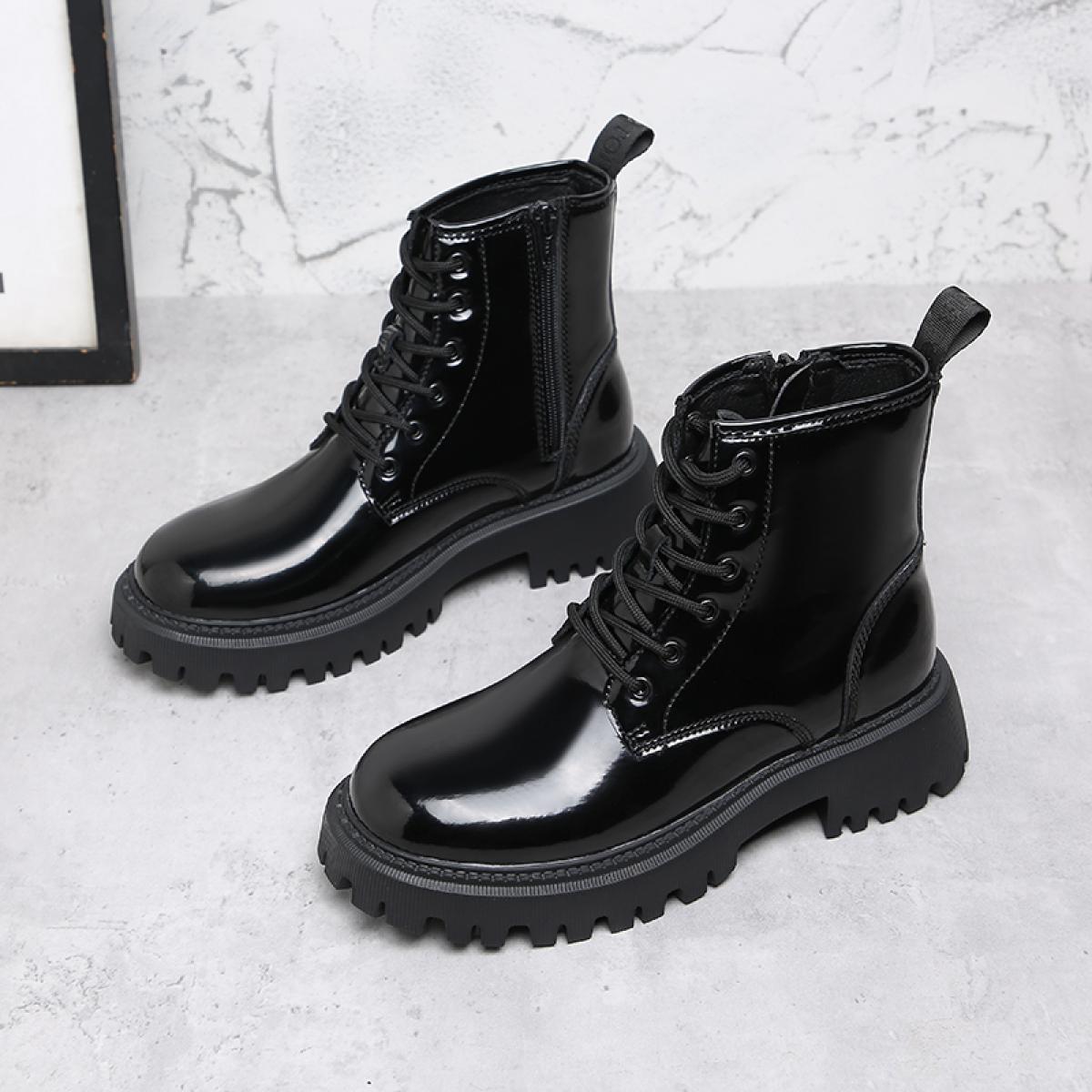 Botas cordones charol new arrivals mujer