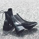 النساء الشارع الشهير الترفيه كاوبوي أحذية تنفس أحذية من الجلد الطبيعي أشار تو تشيلسي التمهيد الكاحل Botes فام بوتين