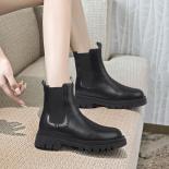 Womens Leisure Party Nightclub Dress Platform Boots Breathable Soft Leather Shoes Ladies Chelsea Boot Locomotive Ankle B