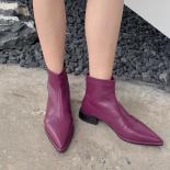 2022 botines de mujer tacones gruesos punta puntiaguda zapatos de invierno mujeres pantalones cortos elegantes botas marca crema