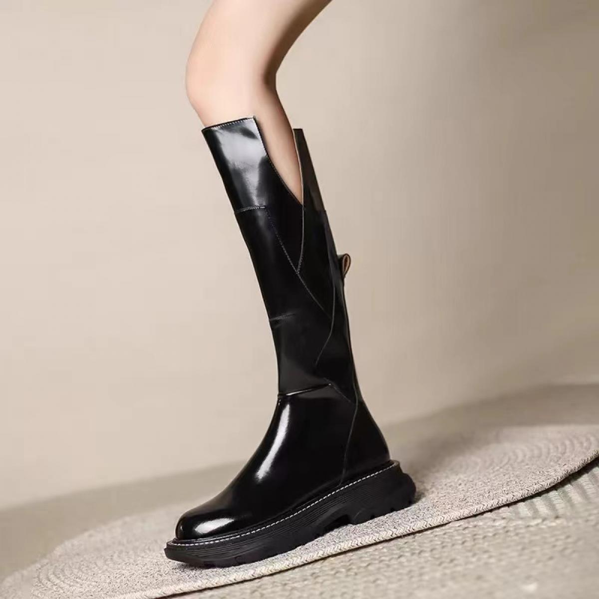 Botas best sale largas brillantes