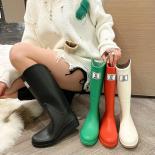 Botas de lluvia impermeables para mujer, zapatos de agua antideslizantes de Pvc, botas de agua para viajeros, moda para activida
