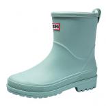 Women Rain Boots Waterproof Non Slip Mid Calf Rainboots Pvc Rubber Shoes Round Toe Kitchen Overshoes Fashion Botas De Mu